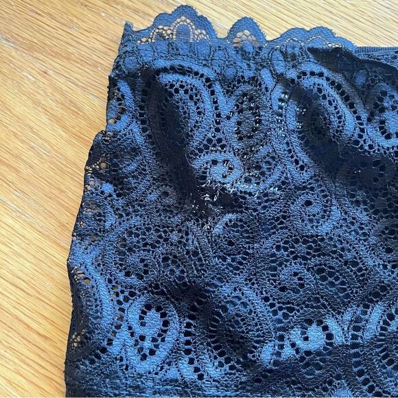 NWOT Intimately Free People Black Lace Sheer Bandeau Bra Reversible XS Small - Picture 4 of 5